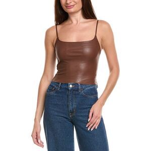 Commando® Womens Cami Crop Top, Brown